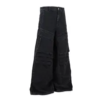 Men's American Street Style Mecha Heavy-Duty Workwear Jeans High Street Ro Style Washed Loose Wide-Leg Pants main image 3