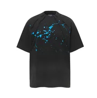 Jiayiku  Summer T-Shirt Men's American Retro Trendy Brand Burnt Flower Hole Heavy Industry Raw Edge Washed T-Shirt Short-Sleeved Men main image 1