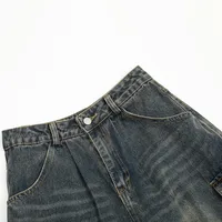 Jiayiku Fashion Brand Summer Denim Pants American Vintage Washed Rough Denim Shorts Loose Tooling Pants main image 4