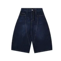 Jiayiku Trendy Brand  Summer Men's American Retro Washed Denim Shorts Straight-Leg Stylish Curved Shorts main image 4