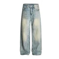 Jiayiku Trendy Brand  American Retro Washed Jeans Straight Simple Stylish Cleanfit Pants For Men And Women main image 1