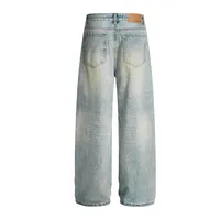 Jiayiku Trendy Brand  American Retro Washed Jeans Straight Simple Stylish Cleanfit Pants For Men And Women main image 3