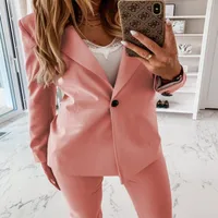 Spring Women's New  Designed   Long Sleeve Solid Color Button Suit Women's Jacket Cardigan main image 1