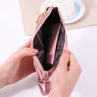 LENGRUI New Double Zipper Leather Bag Long Wallet Women's Simple Large Capacity Zipper Clutch Bag main image 4