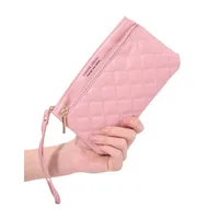 LENGRUI New Double Zipper Leather Bag Long Wallet Women's Simple Large Capacity Zipper Clutch Bag main image 5