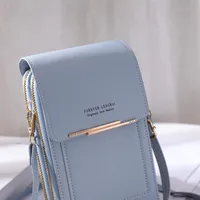 LENGRUI New  Fashion All-match PU Solid Color Multi-function Large Capacity Women's One-shoulder Cross-body Coin Purse main image 2