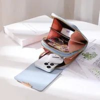 LENGRUI New  Fashion All-match PU Solid Color Multi-function Large Capacity Women's One-shoulder Cross-body Coin Purse main image 3