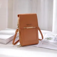 LENGRUI New  Fashion All-match PU Solid Color Multi-function Large Capacity Women's One-shoulder Cross-body Coin Purse sku image 1