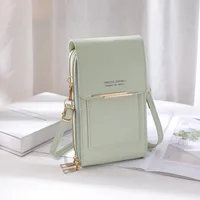 LENGRUI New  Fashion All-match PU Solid Color Multi-function Large Capacity Women's One-shoulder Cross-body Coin Purse sku image 5