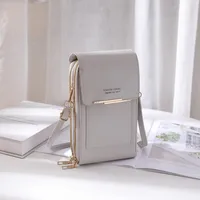 LENGRUI New  Fashion All-match PU Solid Color Multi-function Large Capacity Women's One-shoulder Cross-body Coin Purse sku image 8