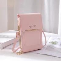 LENGRUI New  Fashion All-match PU Solid Color Multi-function Large Capacity Women's One-shoulder Cross-body Coin Purse sku image 9
