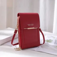 LENGRUI New  Fashion All-match PU Solid Color Multi-function Large Capacity Women's One-shoulder Cross-body Coin Purse sku image 10