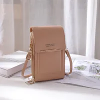 LENGRUI New  Fashion All-match PU Solid Color Multi-function Large Capacity Women's One-shoulder Cross-body Coin Purse sku image 11