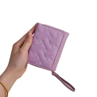 New Women's Short Wallet Simple Fashion Embroidered Love Women's Three-fold Card Bag Multi-card Wallet Wallet main image 5