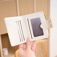 New And New Style Small Wallet Women's Short New Solid Color Simple Thin High-end Student Ins Multi-function Fashion Wallet Women main image 3