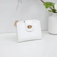 New And New Style Small Wallet Women's Short New Solid Color Simple Thin High-end Student Ins Multi-function Fashion Wallet Women sku image 2