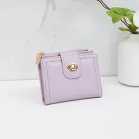 New And New Style Small Wallet Women's Short New Solid Color Simple Thin High-end Student Ins Multi-function Fashion Wallet Women sku image 5