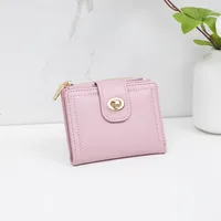 New And New Style Small Wallet Women's Short New Solid Color Simple Thin High-end Student Ins Multi-function Fashion Wallet Women sku image 6
