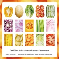 Infeel.Me Writing Paper Material Pack Food Diary Series Food Theme Handbook Base Message Note Paper sku image 1