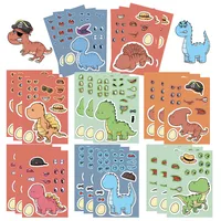 8 Original Dinosaur World Tyrannosaurus Rex Stickers Hands-on DIY Hand Account Phone Case Decoration  Wholesale Waterproof main image 1