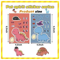 8 Original Dinosaur World Tyrannosaurus Rex Stickers Hands-on DIY Hand Account Phone Case Decoration  Wholesale Waterproof main image 4