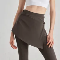 One-piece Outer Wear Sports Yoga Hip Covering Skirt Fitness Dance Anti-embarrassment Fart Curtain Outdoor Running Base Skirt sku image 5