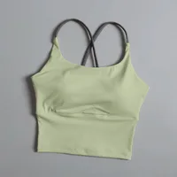 Sports Underwear Women's High-intensity Fitness Running Shockproof Yoga Clothing Color-matching Beauty Vest-style Push-up Bra sku image 8