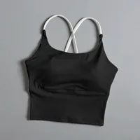 Sports Underwear Women's High-intensity Fitness Running Shockproof Yoga Clothing Color-matching Beauty Vest-style Push-up Bra sku image 13