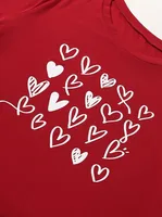 Women's T-shirt Short Sleeve T-Shirts Simple Style Classic Style Heart Shape main image 4