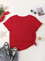 Women's T-shirt Short Sleeve T-Shirts Simple Style Classic Style Heart Shape main image 5