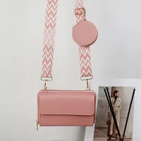 New Mobile Phone Bag Multi-functional Large Capacity Bag Simple New Litchi Pattern Women's Shoulder Crossbody Bag sku image 4