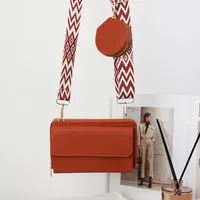 New Mobile Phone Bag Multi-functional Large Capacity Bag Simple New Litchi Pattern Women's Shoulder Crossbody Bag sku image 6