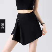 Two-Piece Short Skirt High Waist Hip Lifting Naked Yoga Pants Shorts Fart Curtain Outer Wear Running Pants Breathable Fitness Summer sku image 6