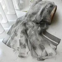 Women's Elegant Sweet Color Block  Silk Silk Scarf sku image 15