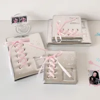 Ballet Silver Leather PU Loose-leaf Album Ballet Ribbon Star-chasing Card Storage Album Three-inch Polyaroid Card Album main image 2