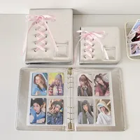 Ballet Silver Leather PU Loose-leaf Album Ballet Ribbon Star-chasing Card Storage Album Three-inch Polyaroid Card Album main image 4