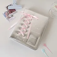 Ballet Silver Leather PU Loose-leaf Album Ballet Ribbon Star-chasing Card Storage Album Three-inch Polyaroid Card Album sku image 1