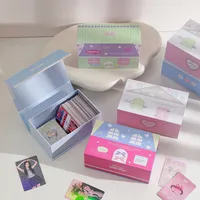 Ins Wind Magnetic Storage Paper Box Star-chasing Album Card Dust-proof Card Box High-value Office Desktop Notes Storage Box main image 1