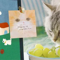 Mo Mo Non-Adhesive Sticky Notes Cute Pet Stickers Series Cute Hand-Drawn Illustrations Journal Wall Decoration Message Paper main image 4