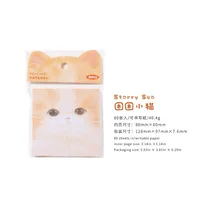 Mo Mo Non-Adhesive Sticky Notes Cute Pet Stickers Series Cute Hand-Drawn Illustrations Journal Wall Decoration Message Paper sku image 1