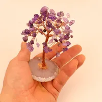 Manufacturer Wholesale Amethyst Money Tree Natural Energy Crystal Life Tree Agate Crystal Tree Ornaments H18 main image 2
