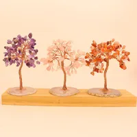 Manufacturer Wholesale Amethyst Money Tree Natural Energy Crystal Life Tree Agate Crystal Tree Ornaments H18 main image 5