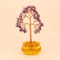 Manufacturer Wholesale Amethyst Money Tree Natural Energy Crystal Life Tree Agate Crystal Tree Ornaments H18 sku image 2