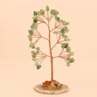 Purple Pink Citrine Gravel Money Tree Hand-Woven Agate Piece Base Home Desktop Crystal Tree Ornaments H10 sku image 3