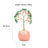 Natural Colorful Gravel Crystal Tree Ornaments Ceramic Apple Base Office Desk Amethyst Money Tree H15 main image 5