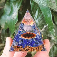 Popular Crystal Gravel Pyramid Ornaments Home Resin Glue Handicrafts Office Decoration Gifts main image 1