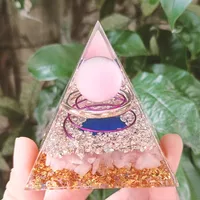 Popular Crystal Gravel Pyramid Ornaments Home Resin Glue Handicrafts Office Decoration Gifts main image 1