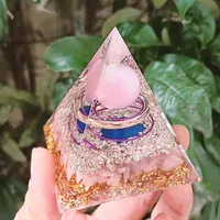 Popular Crystal Gravel Pyramid Ornaments Home Resin Glue Handicrafts Office Decoration Gifts main image 2
