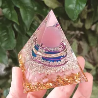 Popular Crystal Gravel Pyramid Ornaments Home Resin Glue Handicrafts Office Decoration Gifts main image 4