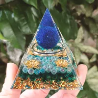 Popular Crystal Gravel Pyramid Ornaments Home Resin Glue Handicrafts Office Decoration Gifts main image 1